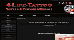 Desktop Screenshot of 4-life-tattoo.de